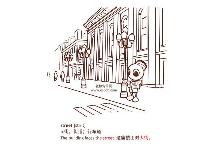 street的中文意思_street单词的级别,释义,真人发音,例句_轻松背单词