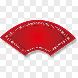 底纹pngai矢量创意设计七块扇形目录图pngai红色中国风扇形卷轴png