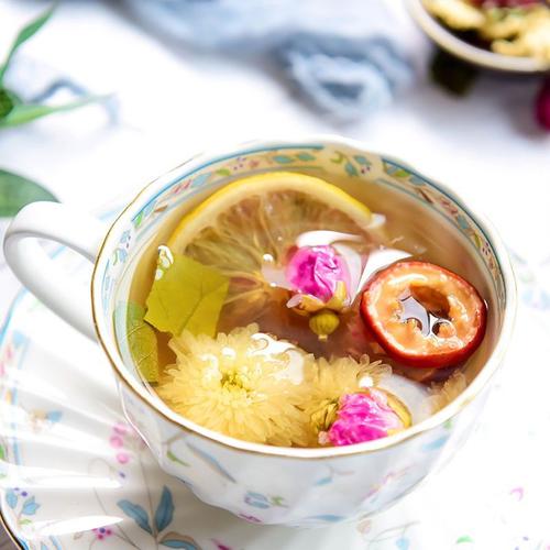 柠檬片荷叶茶祛湿养生减肥瘦肚子水果花茶组合瘦身茶玫瑰菊花茶叶