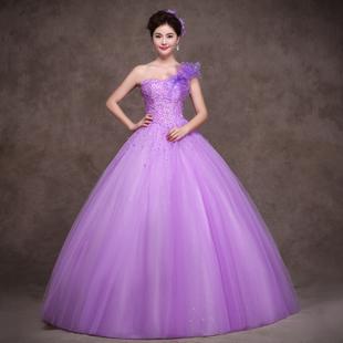 > 产品展示 > 仙仙佳缘2015新款婚纱礼服甜美可爱公主紫色蓬蓬裙长款
