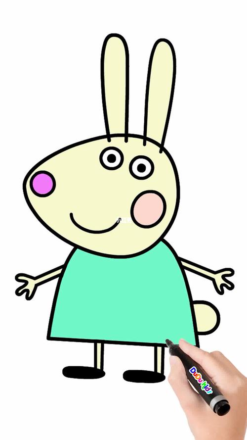 怎样画小兔瑞贝卡简笔画小猪佩奇的朋友