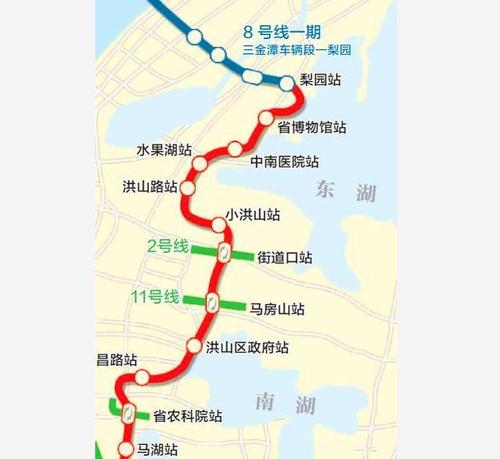 武汉8号线地铁线路图