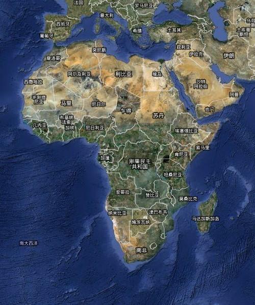 世界地图 非洲 欧洲