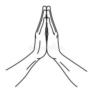 瑜伽双手合十图片-瑜伽双手合十素材-瑜伽双手合十插画-摄图新视界