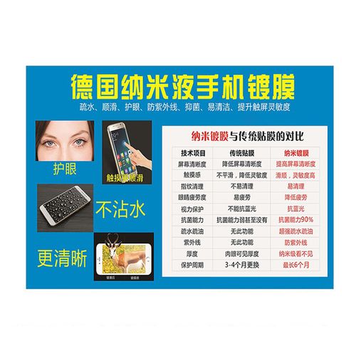 手机镀膜广告布宣传布易拉宝纳米桌布彩页展架手机贴膜