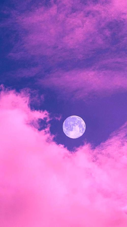 紫色梦幻天空云霞