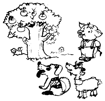 一棵苹果树上结了65个苹果,小猪摘下 个,小猪,小狗,小羊摘下的同样多.