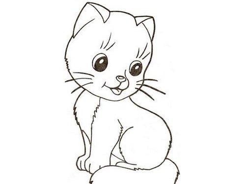 小猫咪简笔画图片可爱的小猫咪儿童绘画图集小猫简笔画