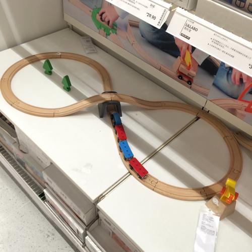 【ikea/宜家国内代购】 利乐宝 基础型玩具火车20件套火车轨道