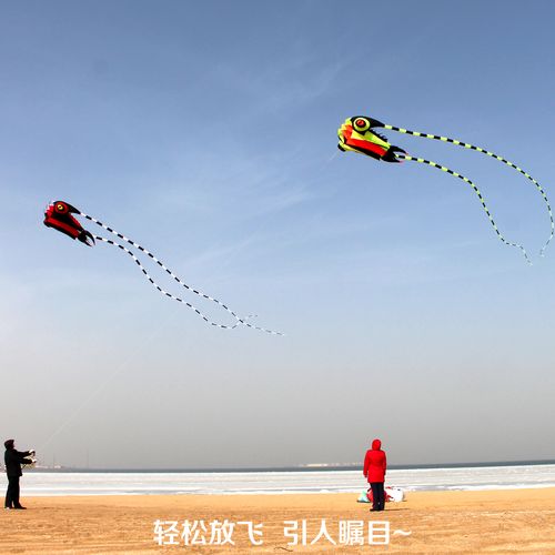 风筝青州三叶虫软体大型易飞伞布高档参赛马老四风筝