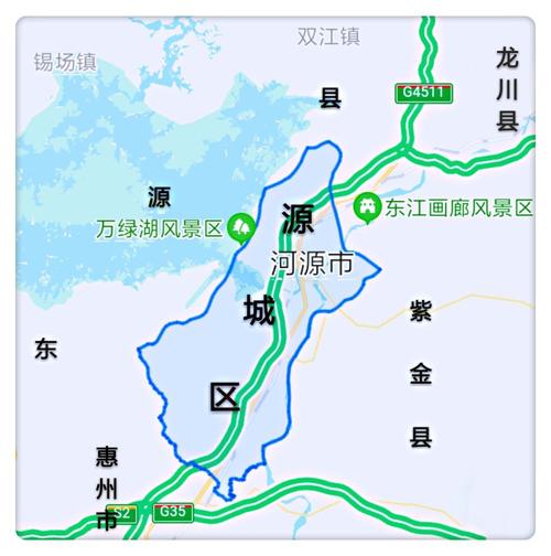 广东河源地图