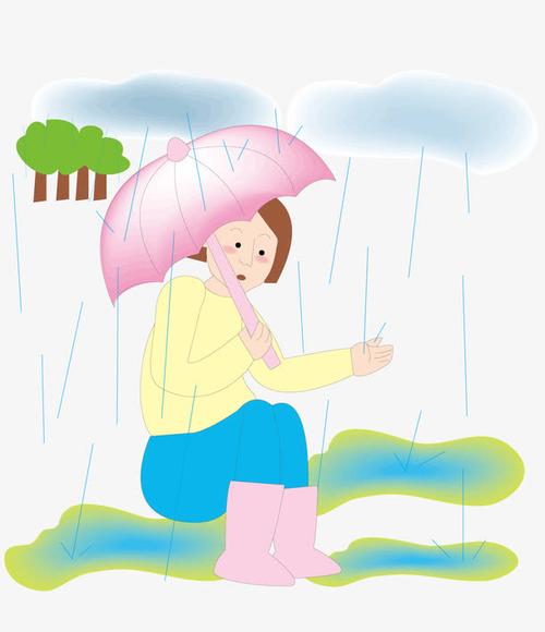淋雨的女人