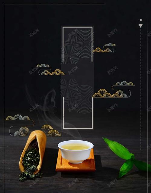 中国风茶道黑白色茶文化茶具广告psd高清背景_新图网 https://ixintu.