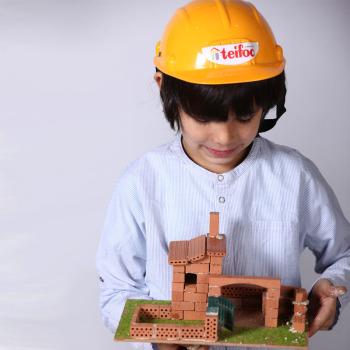 【欢乐国】teifoc德国原装进口儿童diy小屋建筑房子情景模型亲子玩具