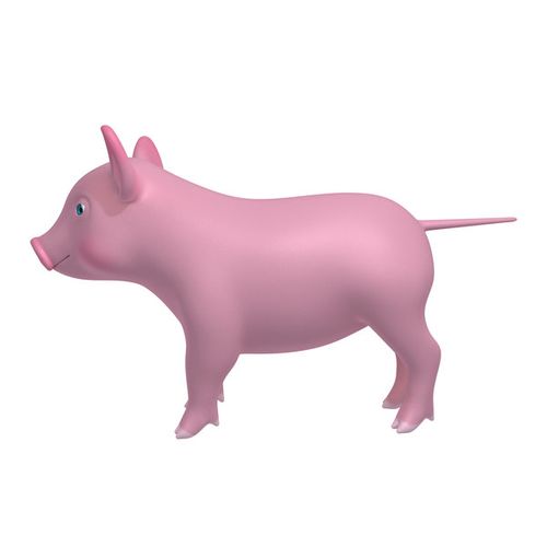 pig cartoon 3d model