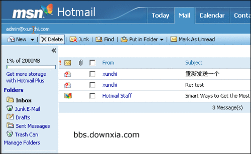 天极网 软件   11,现在到 http://www.hotmail.