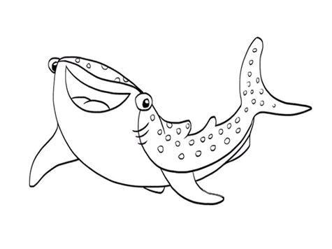 鲸鲨鲨鱼简笔画画法