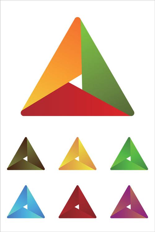 创意三角形logo设计模板下载,三角形logo设计,logo图形,创意logo设计