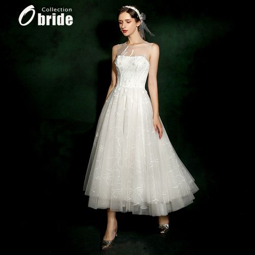 obride[胧月]轻婚纱新娘小个子法式小众订婚的礼服领证出门纱短款