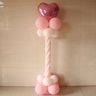 七夕情人节开业气球拱门心形铝膜气球可拆卸气球立柱婚庆道具路引