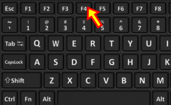 尽管经常与alt和ctrl键一起使用,但您还可以将f4键用于您电脑的其他