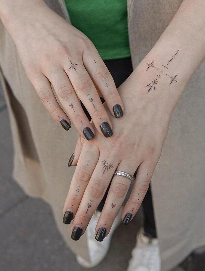 7215适合女士手指的纹身小清新图案tattoo  广州纹身 湛江纹身