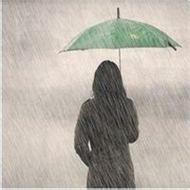女生头像打伞伤感雨中打伞女生丧头像图片