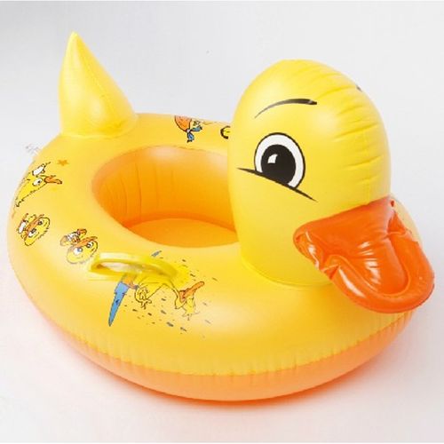 圈儿童戏水玩具装备手拉绳男女儿童游泳圈火烈鸟下坠泳圈 小鸭子坐挺