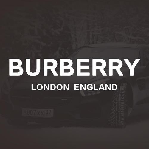 奢侈品牌burberry (博柏利)logo贴纸婚纱照车贴定制行李箱巴宝莉