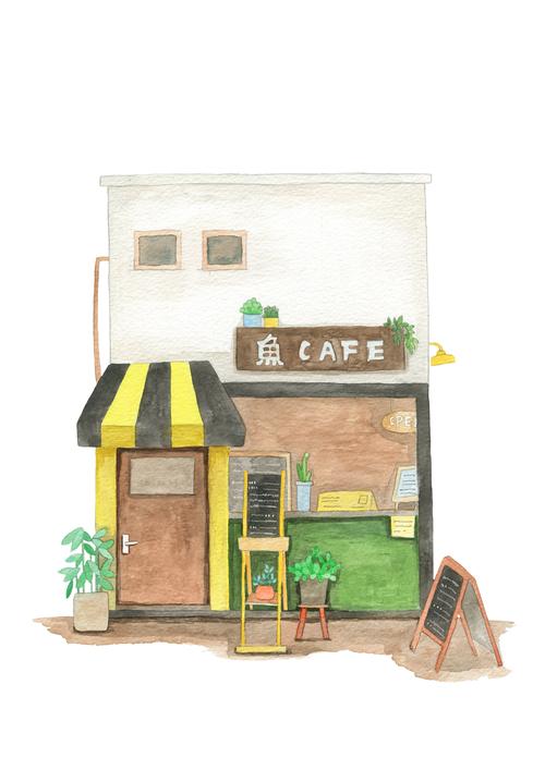 咖啡屋|插画|商业插画|小光光丶 - 原创作品 - 站酷 (zcool)