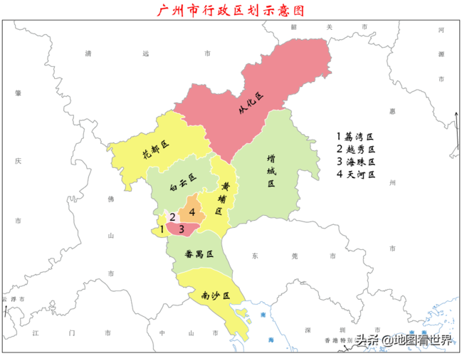 广东省地图全图(广州市行政区划图)