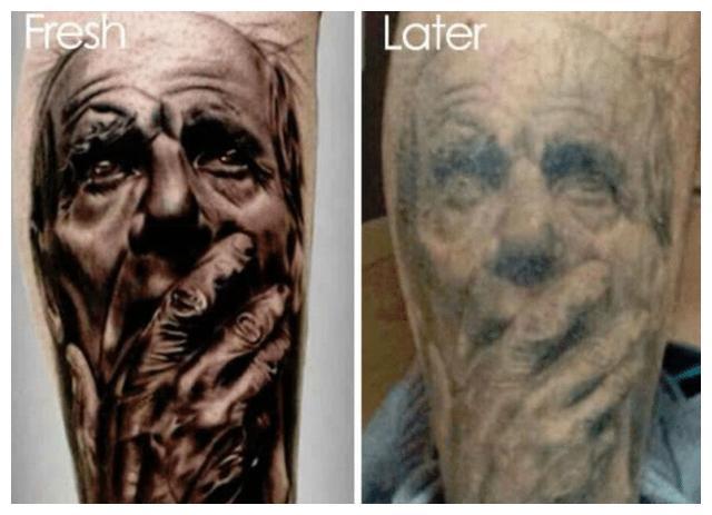 你知道纹身老了以后会变成什么样子吗?哈哈哈哈哈这是什么鬼.