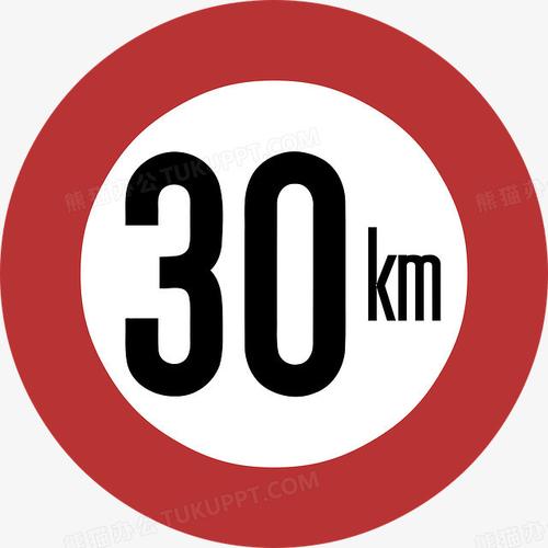 30km限速标志