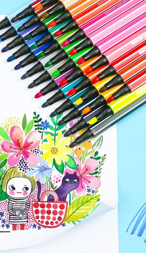 得力儿童文具用品绘画套装水彩笔可水洗小学生幼儿园手绘彩笔36色