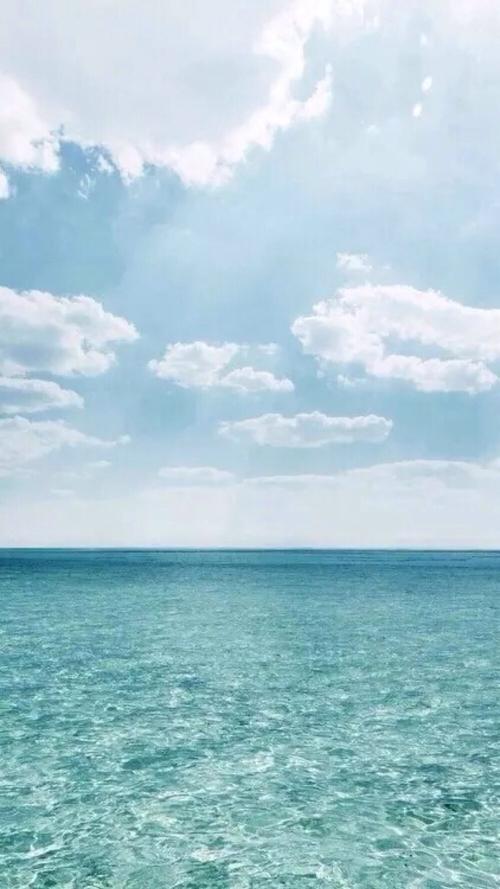 唯美自然风光蓝天白云海洋自然风景iphone手机壁纸唯美壁纸锁屏心静如