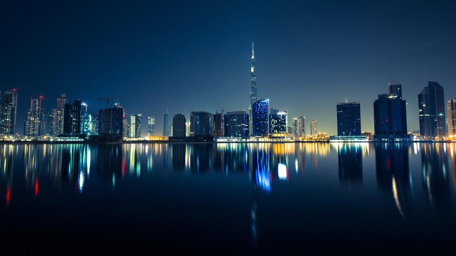 迪拜摩天大楼阿联酋之夜5k(4k)- 迪拜壁纸,摩天大楼壁纸,世界壁纸