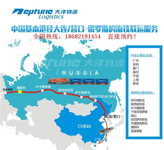 中国各大港口/大连--俄罗斯全境俄铁箱海铁联运物流服务特价