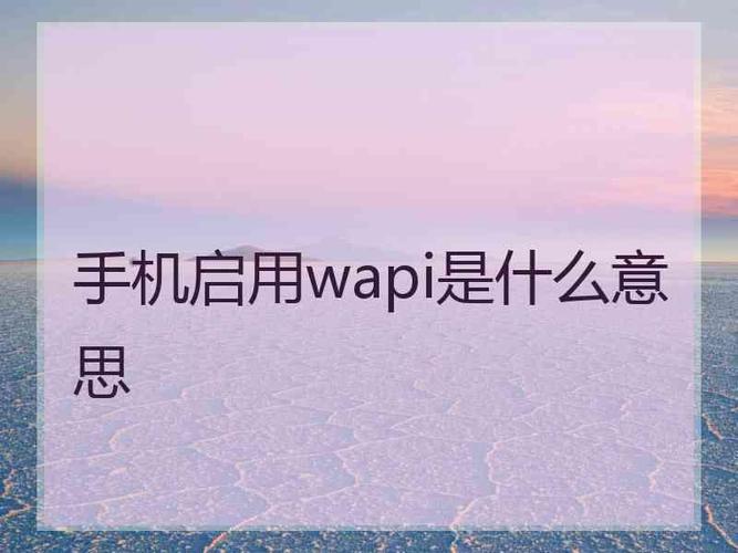 手机启用wapi是什么意思手机启用wapi是什么意思