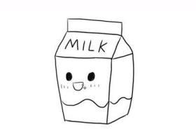 牛奶简笔画 牛奶简笔画 包装盒
