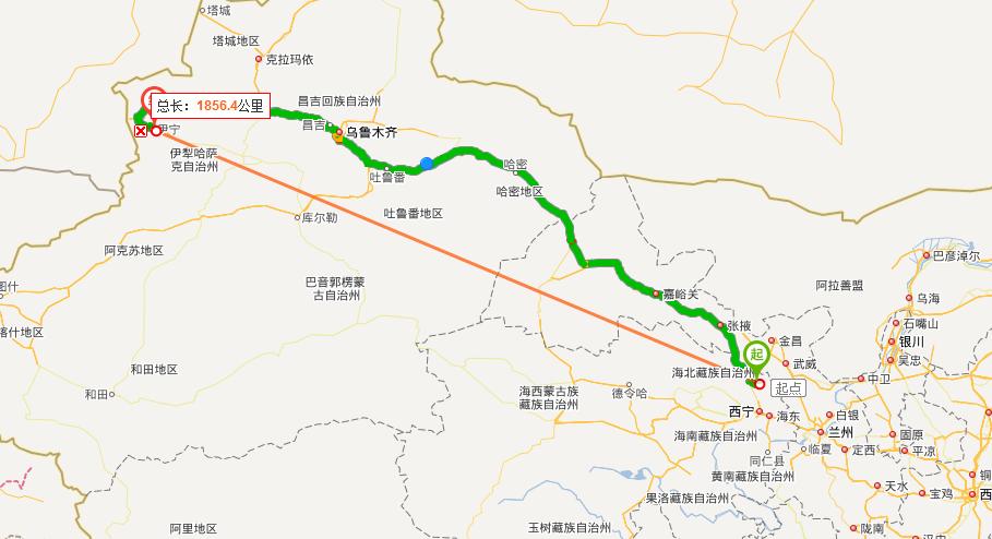 青海省门源县到新疆伊犁路程多少公里