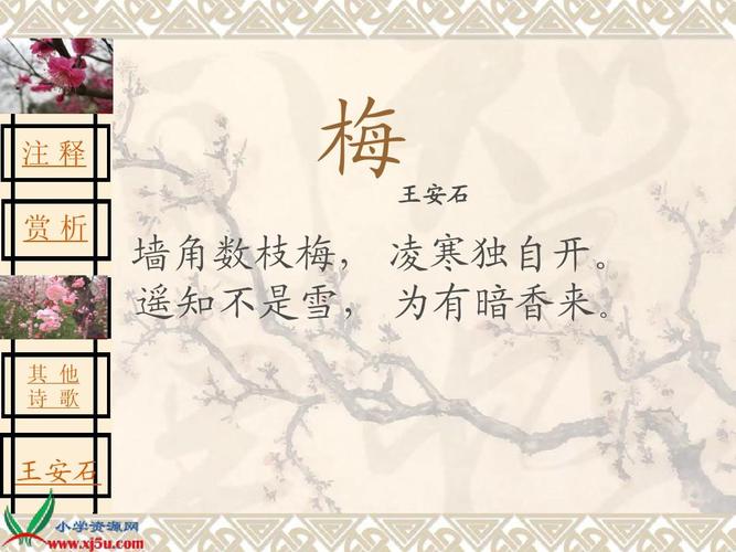 (北京版)二年级语文上册课件 古诗二首(二) 梅花