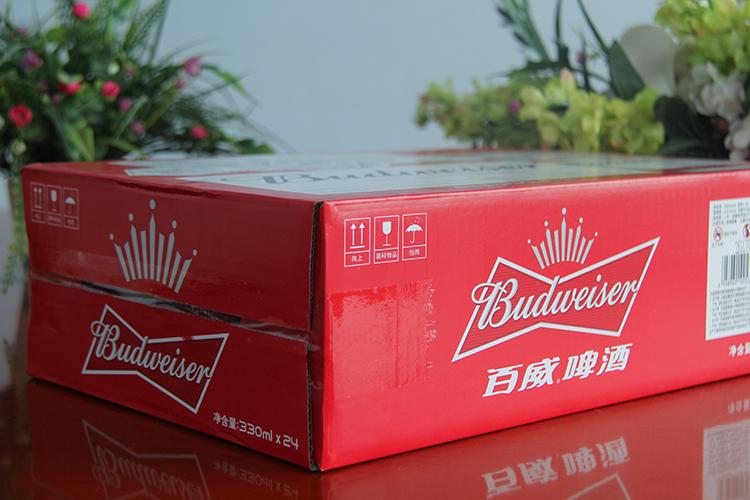budweiser/百威啤酒 330ml*24罐装小麦精酿熟啤酒 经典醇正 整箱