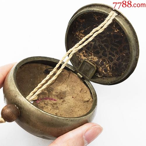 清代古董铜器黄铜盒烟丝盒旧物老件古玩收藏古代工具生活用品