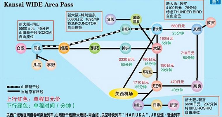 疯狂价期 超值优惠 jr pass 关西广域铁路5日周游券(京都/大阪/神户
