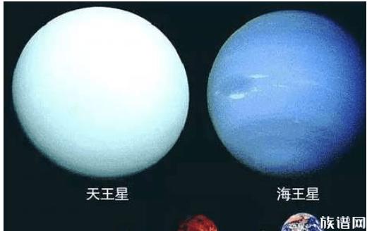 海王星有58个地球大,天王星有65个地球大.