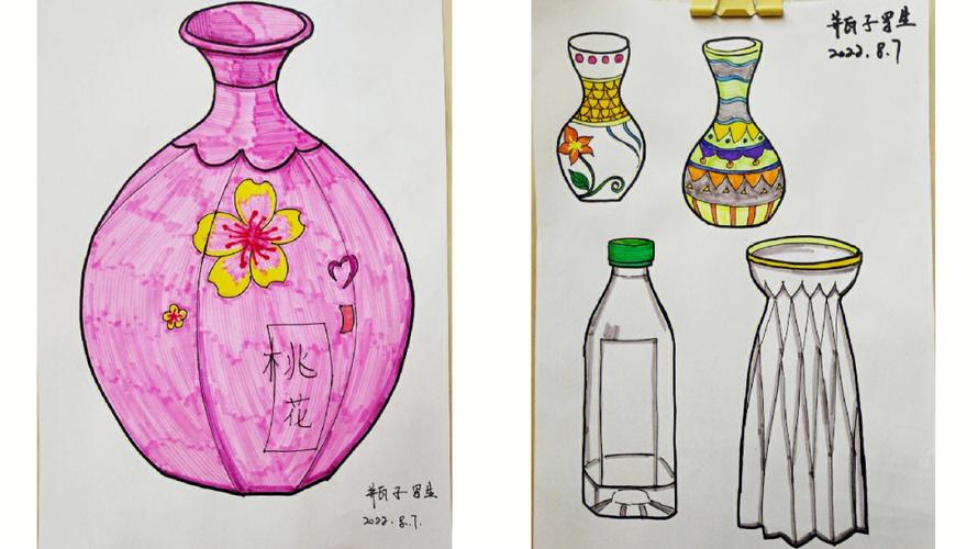写生   #瓶子  #创意儿童画  #创意美术儿童画
