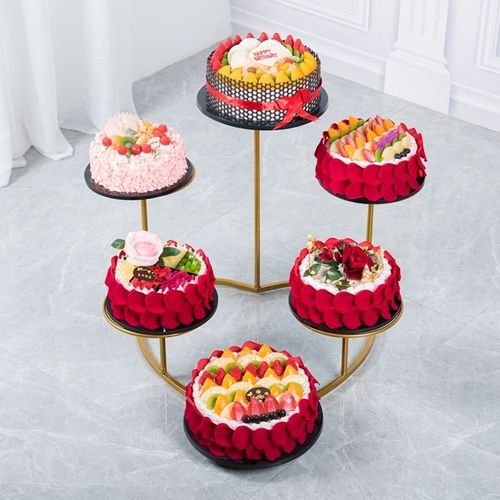 欧式心形铁艺六层八层蛋糕架子多层婚庆婚礼生日糕点展示架甜品台