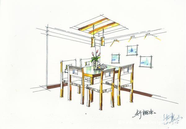 餐厅手绘-张震山18615740813的设计师家园-现代
