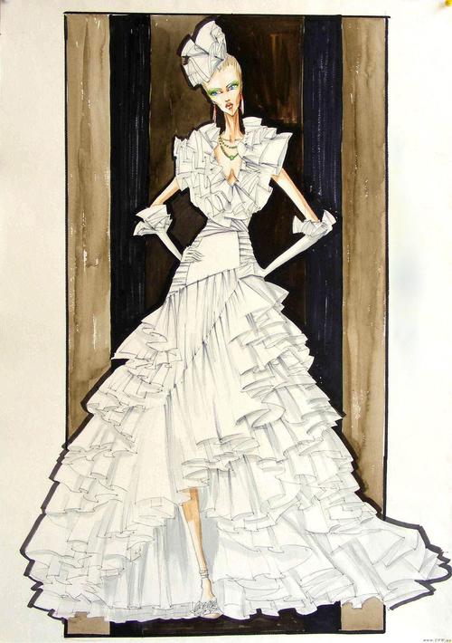 时装画-婚纱礼服设计-服装设计