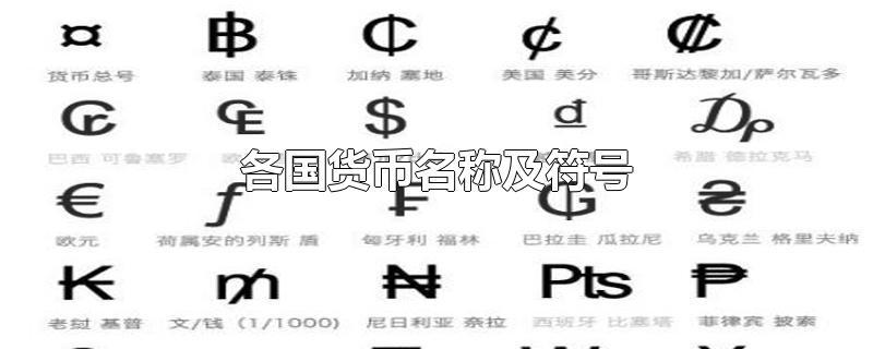 各国货币名称及符号